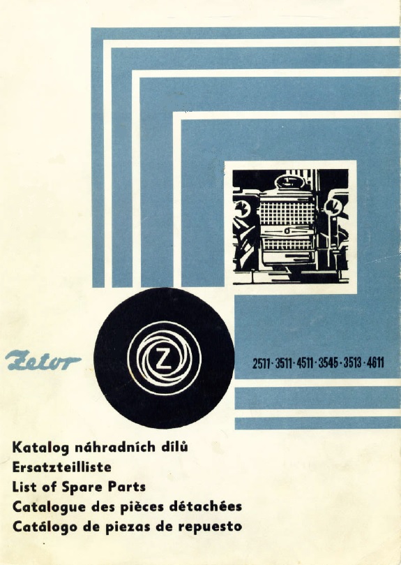 ZETOR 2511, 2511, 3511, 4511, 3545, 3513, 4611 Katalog nahradnych dielov